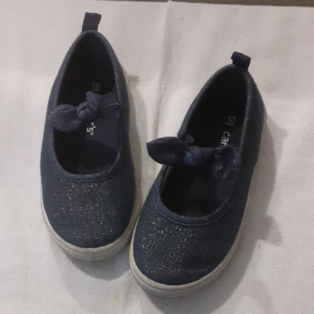 Carter's Blue sneakets with Glittery Finish size 10